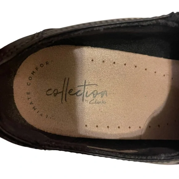 Women’s CLARKS Collection Emslie Black Leather Shoes Heels - Picture 11 of 11